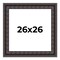 Square 3.5" Wide Ornate Black Frame - UV Acrylic, Foam Board Backing, Hanging Hardware